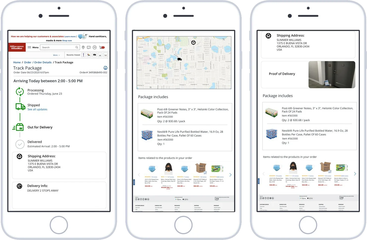 Office Depot mobile marketplace screen